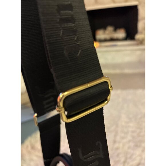 Juicy Couture Black Rhinestone Logo Mini Satchel With Adjustable Strap & Gold - Picture 5 of 15
